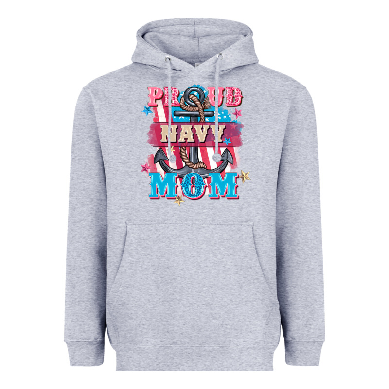 Proud Navy Mom Mother's Day Heavyweight Hoodie by FaDigitalArtStudio | Teevron
