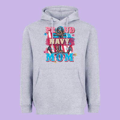 Proud Navy Mom Mother's Day Heavyweight Hoodie Designed By Fadigitalartstudio
