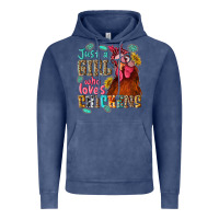 Vintage Denim just a girl who loves chickens Vintage Hoodie - NancyCooperArtShop