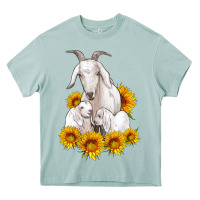 Arona goat family with sunflowers Heavy Core Tee - Artiststas