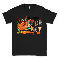 Black happy turkey day Classic Tee - MaliasSmallBusiness