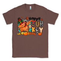 Chestnut happy turkey day Classic Tee - MaliasSmallBusiness