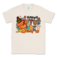 Natural happy turkey day Classic Tee - MaliasSmallBusiness