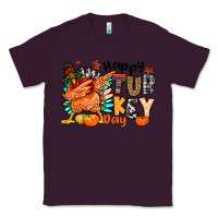 Plum happy turkey day Classic Tee - MaliasSmallBusiness