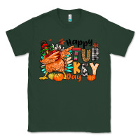 Sports Green happy turkey day Classic Tee - MaliasSmallBusiness