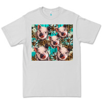 Dove Grey western cowhide sunflower baby pig Premium Tee - BarkalooDesign