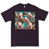 Plum western cowhide sunflower baby pig Premium Tee - BarkalooDesign