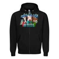 Black heifers its cold outside Zipper Hoodie - CowGirlArtShop