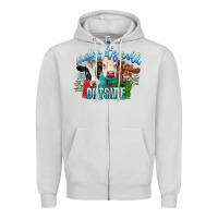 Dove Grey heifers its cold outside Zipper Hoodie - CowGirlArtShop