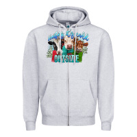 Heather Grey heifers its cold outside Zipper Hoodie - CowGirlArtShop