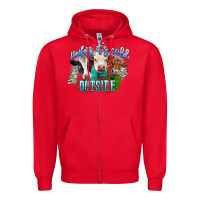 Red heifers its cold outside Zipper Hoodie - CowGirlArtShop