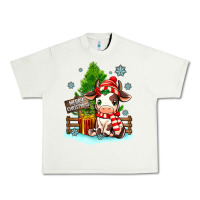 Pistachio merry christmas cow Urban Heavy Tee - MaliasSmallBusiness
