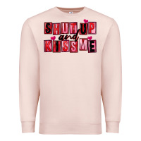 Pale Pink Shut up and kiss me Premium Sweatshirt - FaDigitalArtStudio