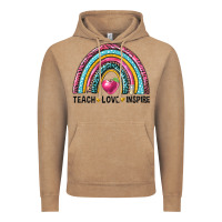 Vintage Coffee rainbow teach love inspire Vintage Hoodie - NancyCooperArtShop