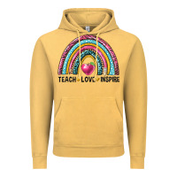 Vintage Mustard rainbow teach love inspire Vintage Hoodie - NancyCooperArtShop