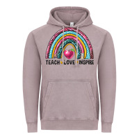 Vintage Zinc rainbow teach love inspire Vintage Hoodie - NancyCooperArtShop