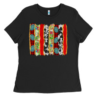 Black christmas brushstroke Ladies Tee - AdoDesignShop