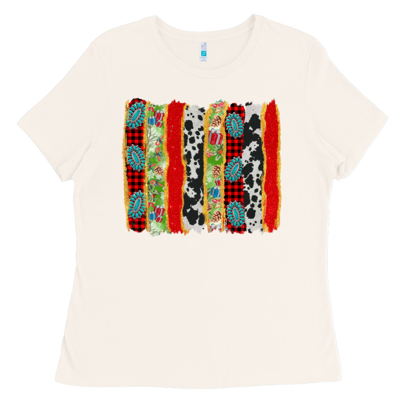Christmas Brushstroke Ladies Tee by AdoDesignShop | Teevron