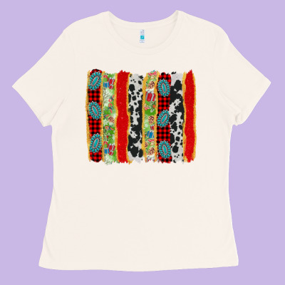 Christmas Brushstroke Ladies Tee Designed By Adodesignshop