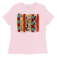 Bubblegum Pink christmas brushstroke Ladies Tee - AdoDesignShop