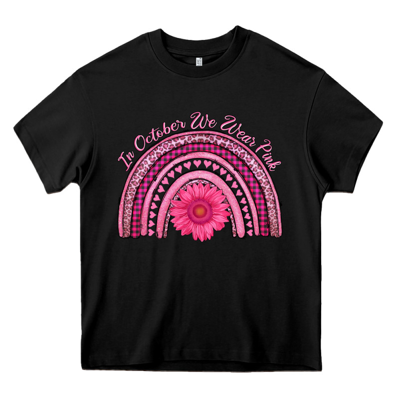 In October We Wear Pink Rainbow Heavy Core Tee by AdoDesignShop | Teevron