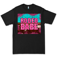 Black rodeo babe cowhide leopard turquoise Premium Tee - BarkalooDesign