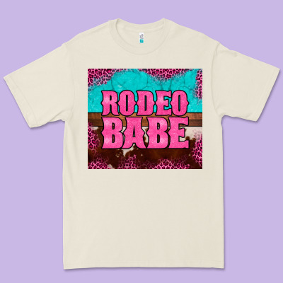 Rodeo Babe Cowhide Leopard Turquoise Premium Tee Designed By Barkaloodesign