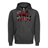 Charcoal Heather cheer mom  maroon Zipper Hoodie - CowGirlArtShop