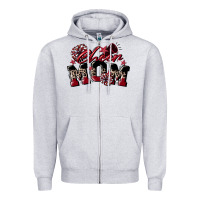 Heather Grey cheer mom  maroon Zipper Hoodie - CowGirlArtShop