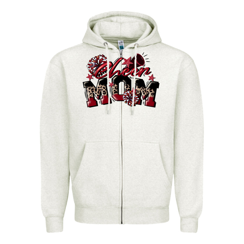 Cheer Mom  Maroon Zipper Hoodie by CowGirlArtShop | Teevron