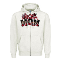 Oatmeal Heather cheer mom  maroon Zipper Hoodie - CowGirlArtShop