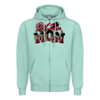 Seafoam cheer mom  maroon Zipper Hoodie - CowGirlArtShop