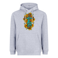 Heather Grey faith sunflower leopard cross olivia Heavyweight Hoodie - OliviaCreatesArt