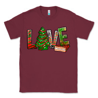Burgundy Love Christmas tree cake Classic Tee - NancyCooperArtShop