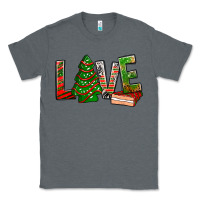 Charcoal Heather Love Christmas tree cake Classic Tee - NancyCooperArtShop