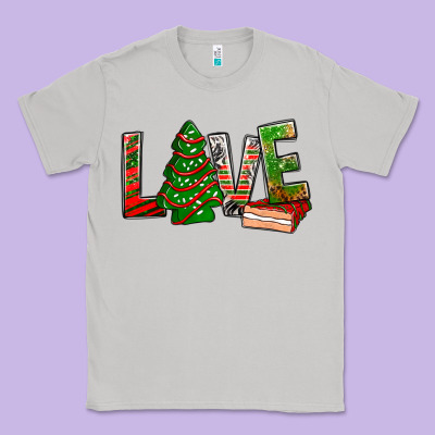 Love Christmas Tree Cake Classic Tee Designed By Nancycooperartshop
