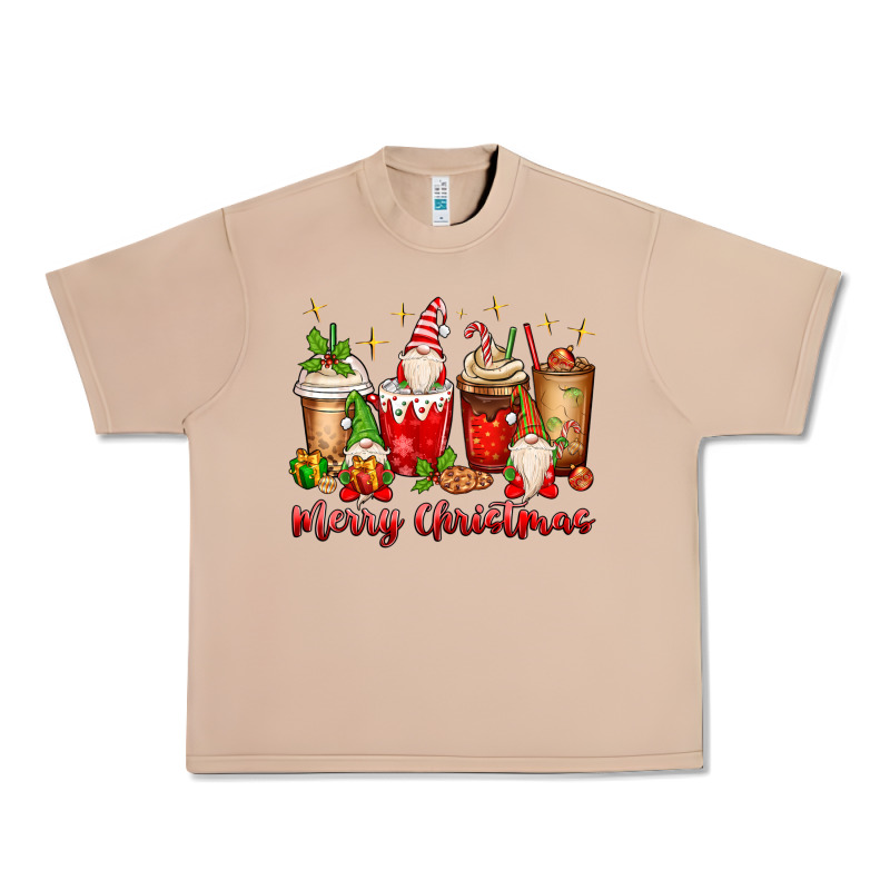 Merry Christmas Gnomes Coffee Cups Urban Heavy Tee by MaliasSmallBusiness | Teevron