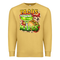 Antique Gold Tacos and margs Premium Sweatshirt - FaDigitalArtStudio