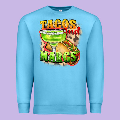 Tacos And Margs Premium Sweatshirt Designed By Fadigitalartstudio