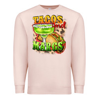 Pale Pink Tacos and margs Premium Sweatshirt - FaDigitalArtStudio