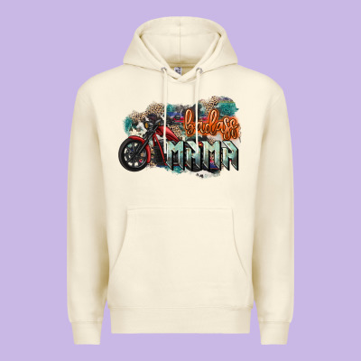 Badass Mama Motorcycle Mother's Day Premium Hoodie Designed By Howdyjamesfarm