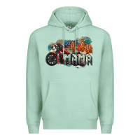 Seafoam Badass mama motorcycle mother's day Premium Hoodie - HowdyJamesFarm