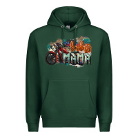 Sports Green Badass mama motorcycle mother's day Premium Hoodie - HowdyJamesFarm