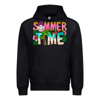 Black Summer Time Urban Hoodie - CowhideDigitalArt