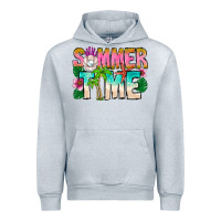Heather Grey Summer Time Urban Hoodie - CowhideDigitalArt
