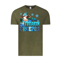 Vintage Olive I'm freakin freezin Vintage Tee - MaliasSmallBusiness