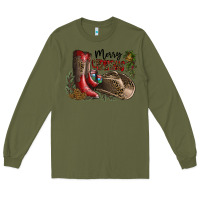 Army Green Merry Christmas Long Sleeve Tee - SublimationCraftShop