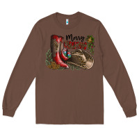 Chestnut Merry Christmas Long Sleeve Tee - SublimationCraftShop