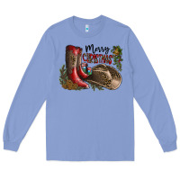 Colony Blue Merry Christmas Long Sleeve Tee - SublimationCraftShop