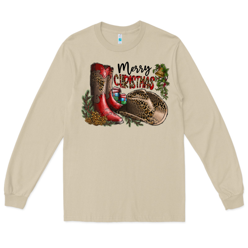 Merry Christmas Long Sleeve Tee by SublimationCraftShop | Teevron